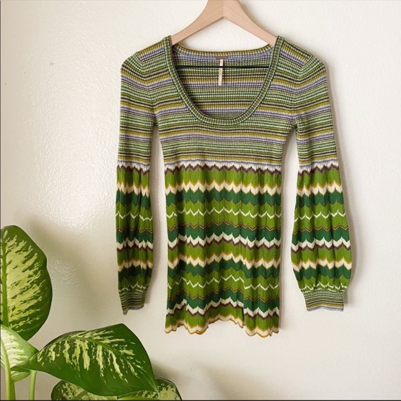 Free People Sweaters - Free People | Chevron Scalloped Sweater